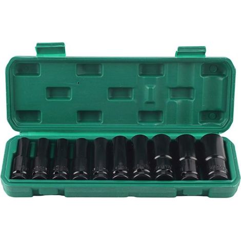 BUSSOLE BOCCOLE PER PISTOLA AVVITATORE PNEUMATICO SET 10 PZ 1/2 DA 8 A 24MM