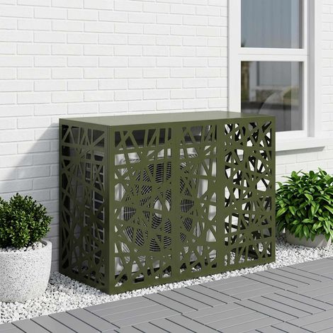 vidaXL Funda para Aire Acondicionado Verde oliva 110 x 50 x 80 cm (1/5)