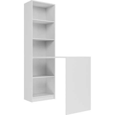Meuble de cuisine suspendu : 1 porte, 1 étagère, blanc, largeur : 40 cm, hauteur : 29 cm, profondeur : 30 cm. (1/3)