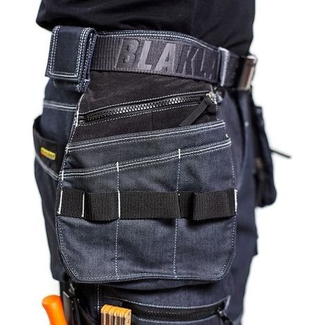Blaklader – Pantalon artisan stretch denim Cordura X1900 – Jambes coniques – Poches genouillères CORDURA® – Taille 38 – Bleu foncé / Noir