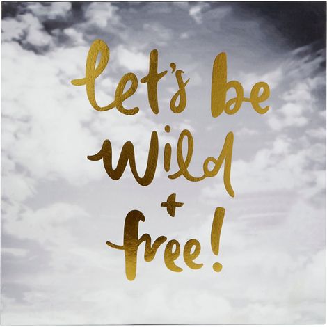 Premier Housewares Let's Be Wild + Free Wall Plaque