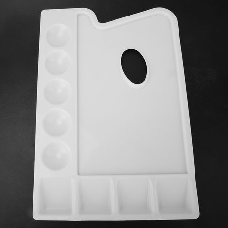 Palette rectangulaire épaisse en PVC pour peinture à l'huile, aquarelle et acrylique.