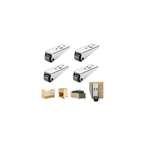 Roues pour déplacer des meubles, 4 roues universelles Mini fixes avec vis incluses pour ustensiles de cuisine, appareils ménagers et petits meubles (1/5)