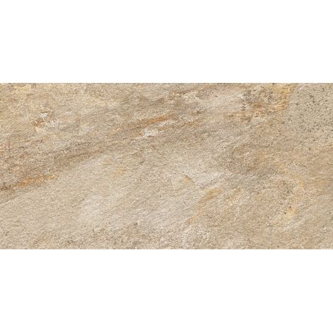 Carrelage effet Pierre Quartzite Beige Doré 120x60x0,9 cm Mat Salvero - Sol et mur intérieur (vendu par carton de 1,44 m²) - RO'MA CARRELAGE