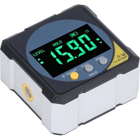 Équerre Numérique Magnétique Inclinomètre Électronique Rapporteur 4x90° avec Batterie et Sac (1/5)