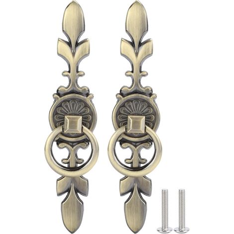 Anello di trazione, facile da installare e rimuovere, maniglia rotonda in stile europeo, per cassetti, armadi, guardaroba e ante laterali (231 Verde Bronzo Grande)