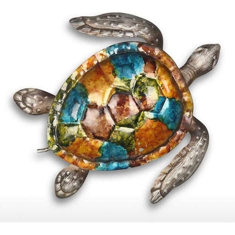 Metal Wall Decor - Sea Turtle - Wall Sculpture - Indoor & Outdoor - Bathroom & Garden (1/5)