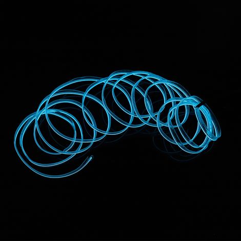 Bande lumineuse LED d'ambiance de 3 mètres avec bordure EL pour la modification de voitures, alimentée par l'allume-cigare, éclairage d'ambiance intérieur bleu glacier. (1/5)