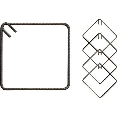 Staffe antisismiche armatura ferro 35x35 cm strutture cemento formati multipli pezzi 20 - confezione 1 (1/5)