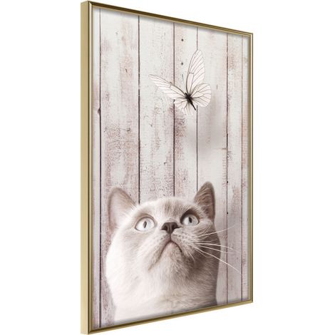Affiche Murale Encadrée "Piercing Look" 21 x 30 cm Or