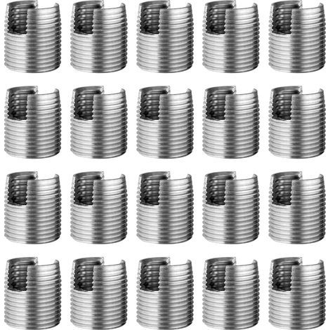 Lot de 20 inserts filetés, vis à fente, écrous autotaraudeurs, réducteurs de filetage, kit de réparation hélicoïdal M101.5-M141.5-18L (1/5)