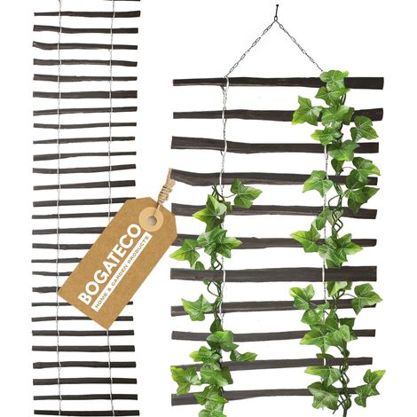 BOGATECO Pergola échelle en bois pour plantes grimpantes Modena 50 cm Noir (1/5)