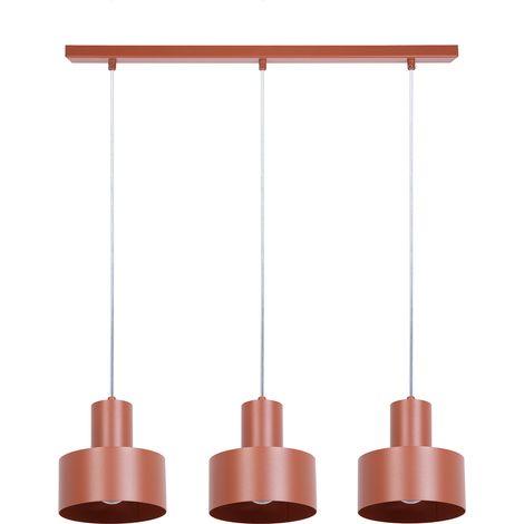 Lampada sospensione industriale 3 luci mattone 67cm E27 (1/3)