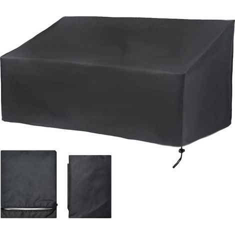 2-Sitzer-Gartenbank-Abdeckung, Terrassenbank-Abdeckung für den Außenbereich, staubdicht, UV-beständig, wasserdicht, winddicht, Oxford-Gewebe, Schutzhülle für Sofa (134 x 66 x 89 cm) (1/4)