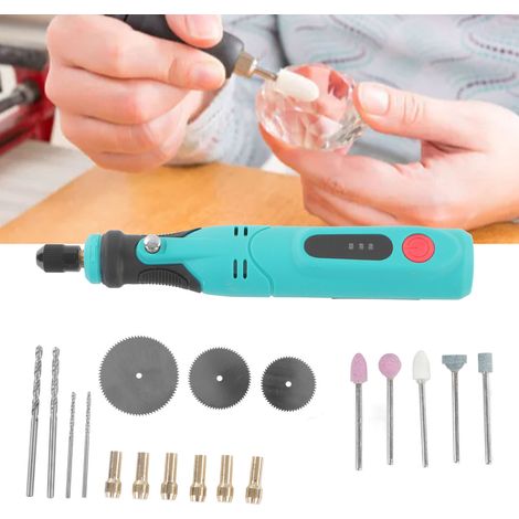 Mini meuleuse électrique, rechargeable par USB, 3 vitesses réglables, pour le bricolage : peinture, découpe, perçage et micro-meulage. (1/5)