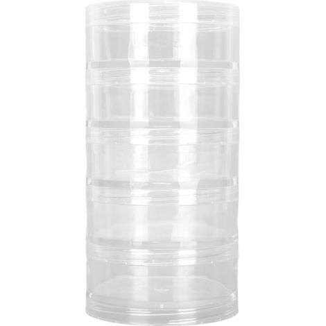 Boîte de rangement transparente à 5 niveaux pour pièces de montre, vis et composants de mouvement, 6,9 cm (2,7 pouces). (1/5)