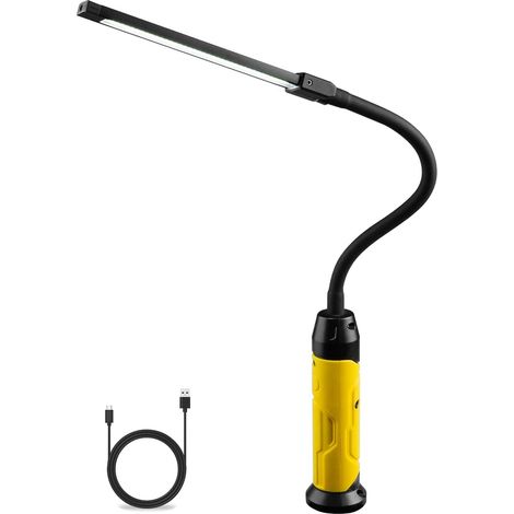 Lampe de Travail LED Rechargeable, 1000 Lumens 3 Modes Baladeuse LED Lampe Atelier avec Base Magnétique, 360° Flexible Lampe de Poche pour Garage, Camping, d'urgence, etc (1/5)