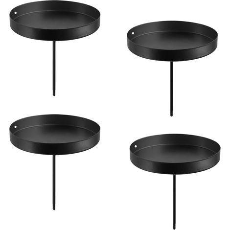 Lot de 4 bougeoirs pour couronne de l'Avent - Diamètre : 8 cm - Bougeoirs à planter - Couronne de l'Avent - Décoration