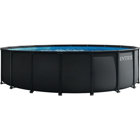 Intex – Piscine tubulaire ronde 4,88 x 1,22 m – Ultra XTR Frame – Filtration 4 m³/h – Accessoires inclus : bâche, tapis de sol, échelle (1/5)