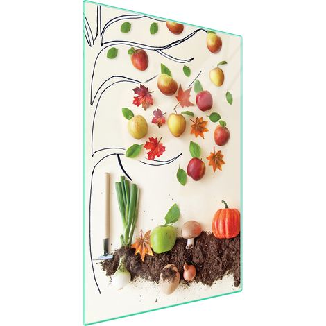 TAGLIERE IN VETRO 35x52 Verdure (1/5)