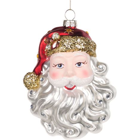Pendaglio a forma di Babbo natale natalizio per albero decorazione natalizia da 14 cm