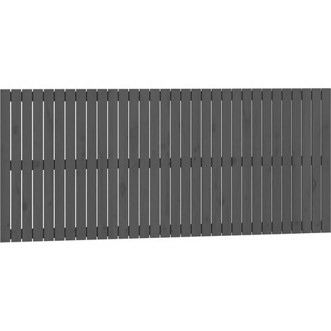 Wand-Kopfteil Grau 204x3x90 cm Massivholz Kiefer vidaXL