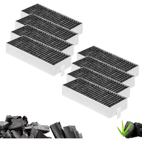 Lot de 8 Filtre de Recirculation, Filtres à Charbon Actif, Remplacement, Compatible avec Siemens HZ9VRCR0, Bosch HEZ9VRUD0, Neff Z821VR0, Gaggenau CA282111, Constructa CZ9VRCR0 (1/5)