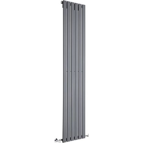 Milano Alpha Anthracite Vertical Column Single Flat Panel Radiator - 1780mm x 420mm (1/5)
