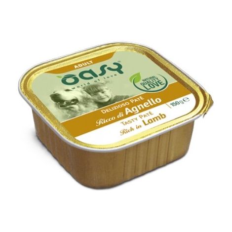 Oasy Dog Pâté Delizioso Aliment en barquette pour chiens adultes 150 g - Agneau 150 g