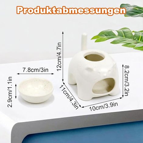 Lampe en céramique Chat Blanc Bac Lampe aromatique pour huiles essentielles cire parfumée Porte-Bougie Chauffe-Plat (1/2)