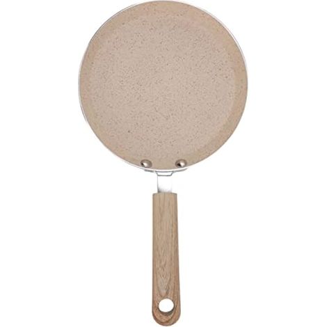 Crêpière, poêle à crêpes, poêle à pancakes, poêle antiadhésive avec poignée, casserole à fond plat en alliage d'aluminium pour pancakes du petit-déjeuner (18 cm) (1/5)