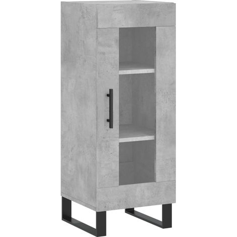 vidaXL Credenza Grigio Cemento 34,5x34x90 cm in Legno Multistrato (1/5)
