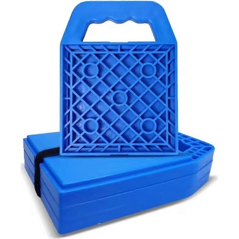 Lot de 4 patins stabilisateurs de mise à niveau avec poignée pour caravanes et camping-cars (1/5)