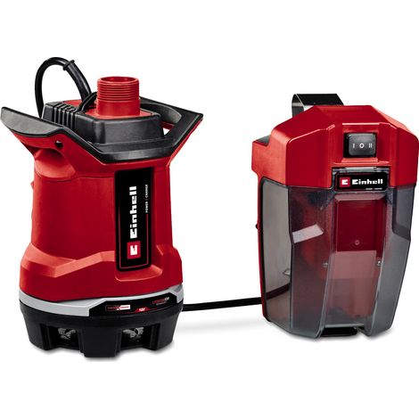 Einhell Pompe d'évacuation pour eaux chargées sans fil GE-DP 18/25 Li-Solo PXC (18 V, débit de 7 500 L/h, hauteur de refoulement de 5 m, modes ÉCO et BOOST) Livré sans batterie ni chargeur