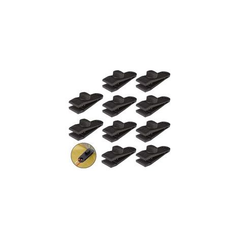 Lot de 10 clips de bâche résistants pour auvents, camping en plein air, auvents de caravane, housses de voiture, couvertures de piscine (1/2)