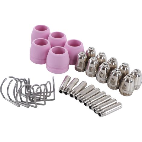 Kit de 30 électrodes de rechange faciles à remplacer pour torche plasma, en ABS, idéal pour les petits projets commerciaux. (1/5)