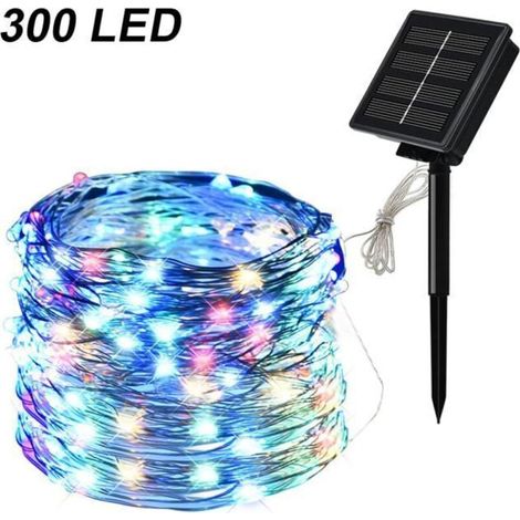 Solar-powered light garland - 30 meters - 300 LEDs - 8 lighting modes