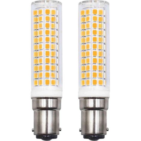 Lot de 2 Ampoules LED B15d Remplaçant 75W 90W 80W Blanc chaud 3000K 220V 230V 890lm 7W Applique Murale Pour Salon Lustre Machine à Coudre [Classe énergétique E] (1/5)