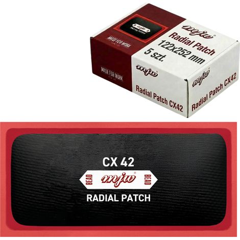 Radialreifen-Reparaturset CX42 122 x 252 mm, 5 Stück, Vulkanisierung (1/3)