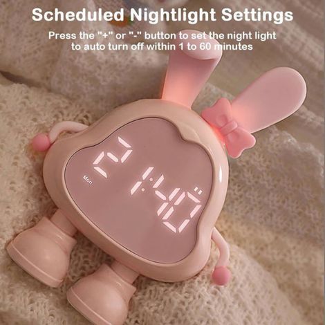 Veilleuse Lapin - Veilleuse Programmable Avec Minuteur 1 À 60 Minutes - Pour Chambre Enfant - 1 Pièce (1/5)