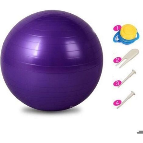 Ballon Grossesse,65, Swiss Ball, Gym, Pilates, Gonfleur Inclus, Fitness Materiel, Gymnastique, Yoga Accessoires Femeo (1/3)