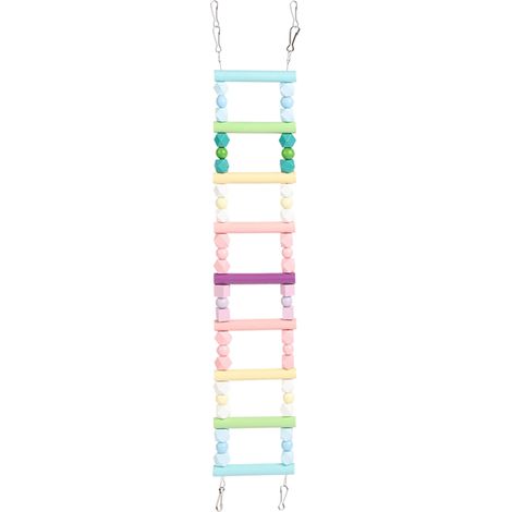 Échelle en bois balançoire pour perruches, plateforme pour cages d'oiseaux, accessoires pour cages de petites et moyennes espèces