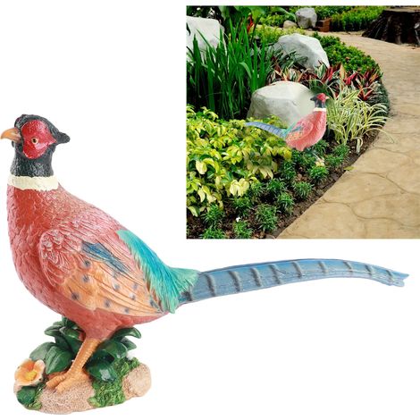 Figura de jardín de resina – Faisán decorativo – Decoración de jardín de alta calidad – Elemento ornamental para jardín y patio (1/5)