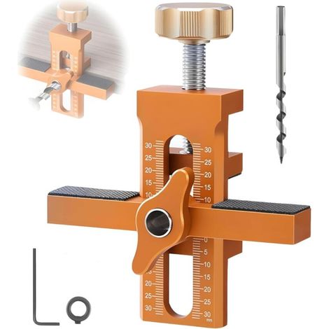 Kit de positionnement de porte d'armoire   Outil de positionnement de porte d'armoire   Positionneur de porte réglable   Aide au perçage pour trous précis (1/5)