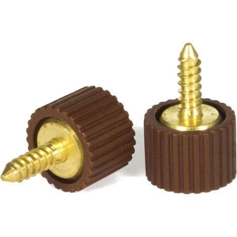 Reggicristalli in gomma marrone con vite integrata 8 pz
