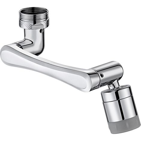Aérateur pour robinet 2 en 1 universel, filtre anti-éclaboussures, rotatif à 1080°, 2 modes réglables, adaptateur de bec économiseur d'eau pour cuisine et salle de bain (1/5)