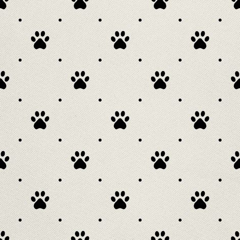 Telas decorativas para exteriores estilo oxford con estampado de huellas de patas y lunares. (1/5)