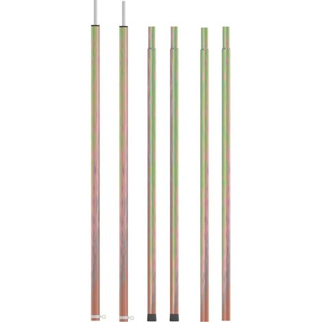 Teleskop-Zeltstangen 170-255 cm 2 Stk. Verzinkter Stahl