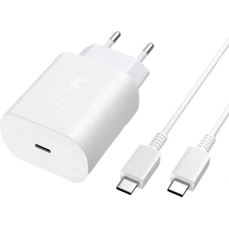 Chargeur rapide USB-C 25 W compatible avec Samsung A13, A14, A33, A34, A53, A54 4G/5G, S23, S22, S21, S20 FE-Plus/Ultra, adaptateur de charge ultra rapide (1/4)