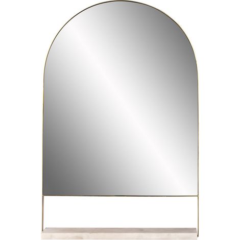 Specchio da parete Doha con ripiano in marmo bianco (1/3)